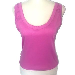 Angie pink ribbed distressed tank
